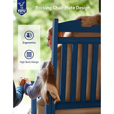 Chaise à bascule d'extérieur toutes saisons WINSOON, lot de 2