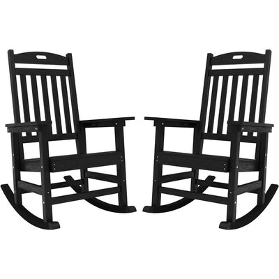 Chaise à bascule d'extérieur toutes saisons WINSOON, lot de 2