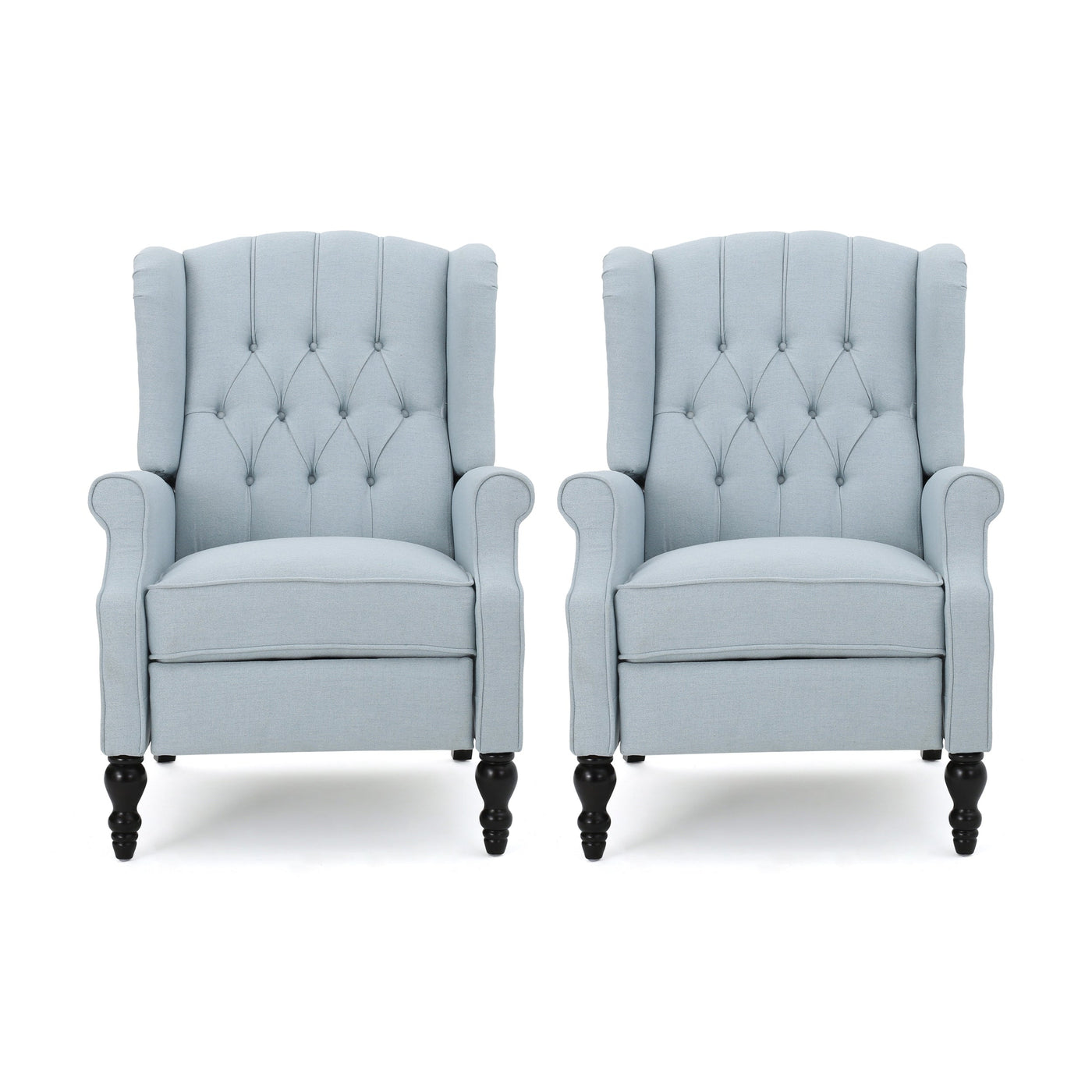 Fauteuils inclinables en tissu capitonné Walter (lot de 2) par Christopher Knight Home