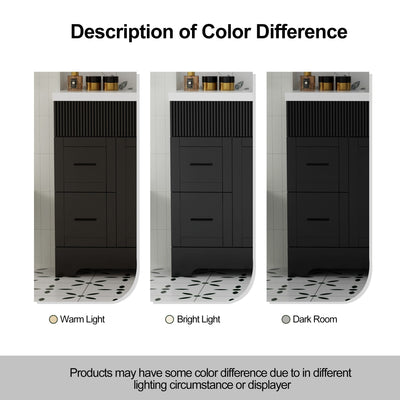 Ensemble de meuble-lavabo Wavy Line 30/36/48 avec lavabo et robinet