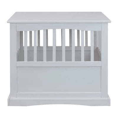 Table d'appoint en bois blanc pour cage pour animaux de compagnie avec porte verrouillable