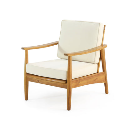 Ensemble de salon de jardin Willowbrook en bois d'acacia 4 places par Christopher Knight Home