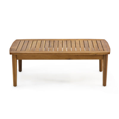 Ensemble de salon de jardin Willowbrook en bois d'acacia 4 places par Christopher Knight Home