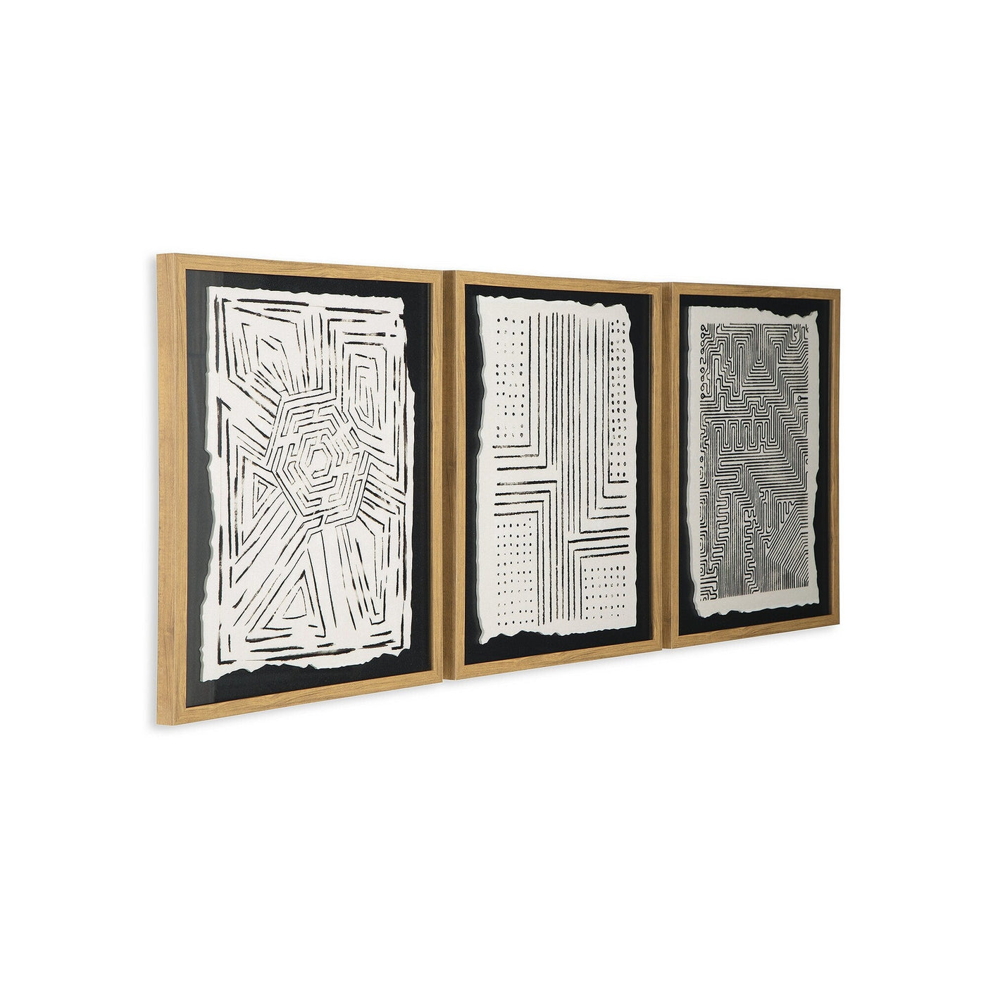 Décoration murale Wonderstow noir/beige, lot de 3