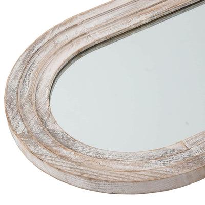 Miroir mural en bois de style échelle - 64 x 21 cm