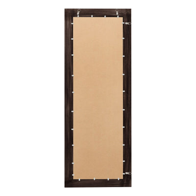 Miroir de sol pleine longueur avec cadre en bois rustique de style ferme - 65 x 24