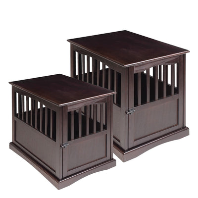 Table d'appoint en bois pour cage pour animaux de compagnie avec porte verrouillable