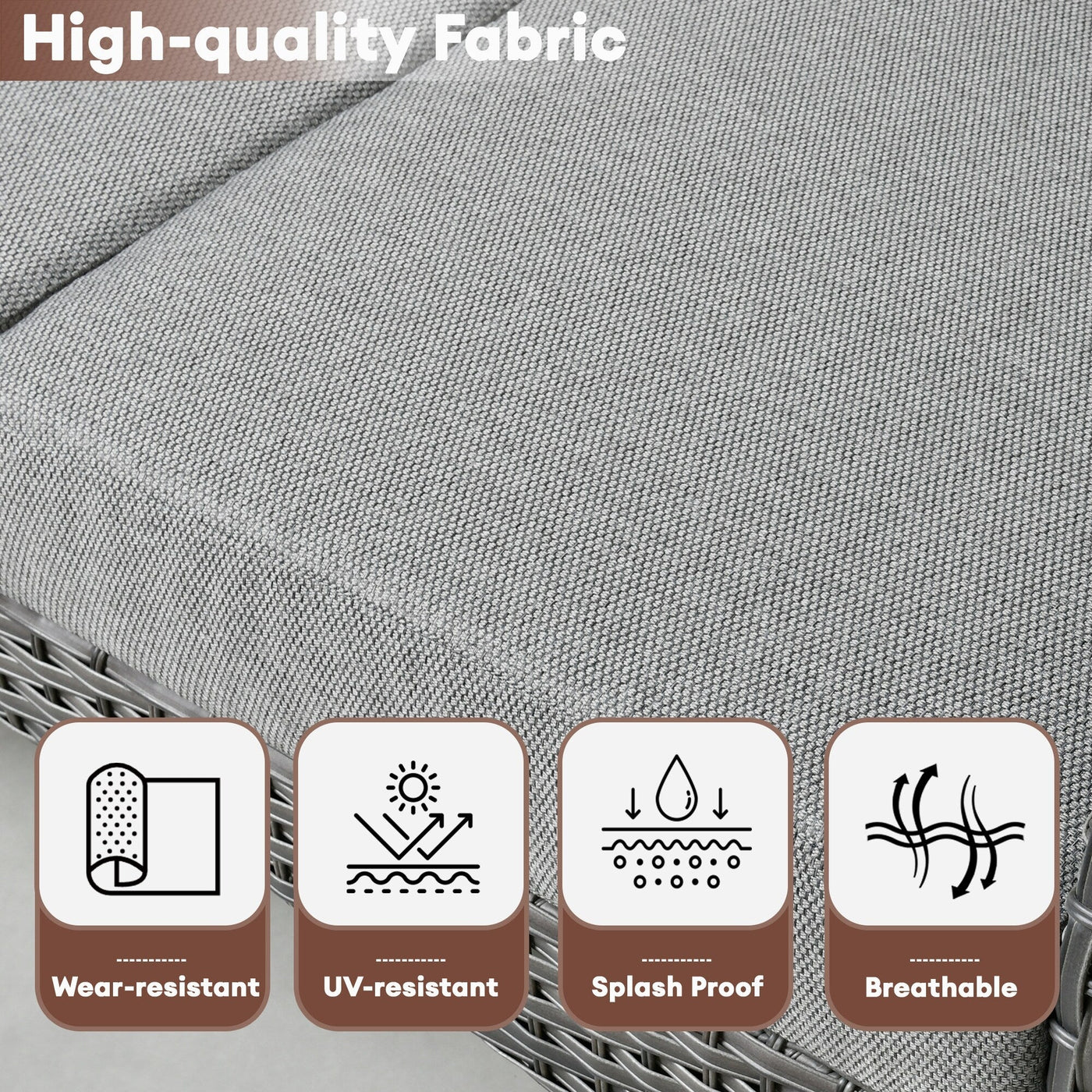 Ensemble de conversation de 4 pièces pour patio extérieur XIZZI avec table