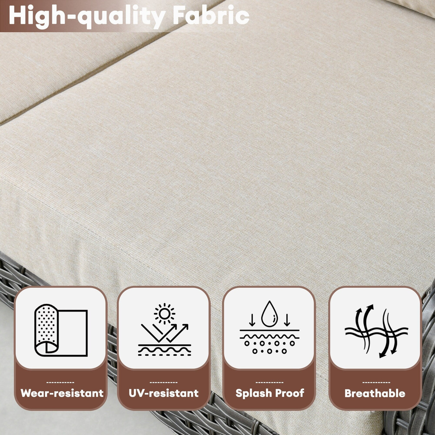 Ensemble de conversation de 4 pièces pour patio extérieur XIZZI avec table