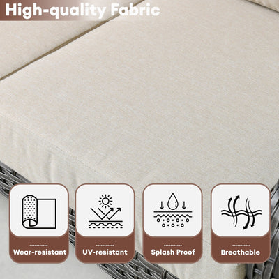 Ensemble de conversation de 4 pièces pour patio extérieur XIZZI avec table