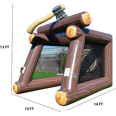 Jeu de lancer de hache gonflable XJUMP avec souffleur d'air et haches en mousse, qualité commerciale, léger, jeu d'extérieur