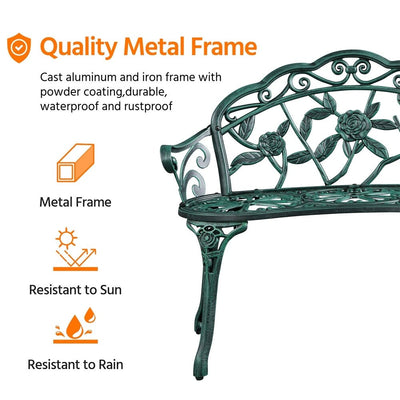 Banc de jardin en métal d'extérieur Yaheetech - N/A