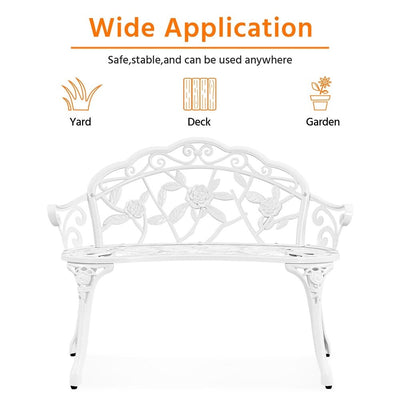 Banc de jardin en métal d'extérieur Yaheetech - N/A