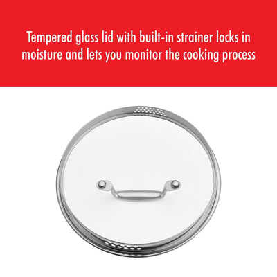 Cocotte hollandaise antiadhésive en acier inoxydable et céramique ZWILLING Clad CFX de 6 pintes