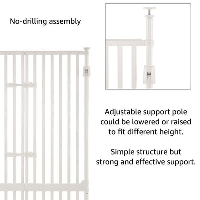 Barrière pour chat extra haute Unipaws de 188 cm de haut avec portes verrouillables